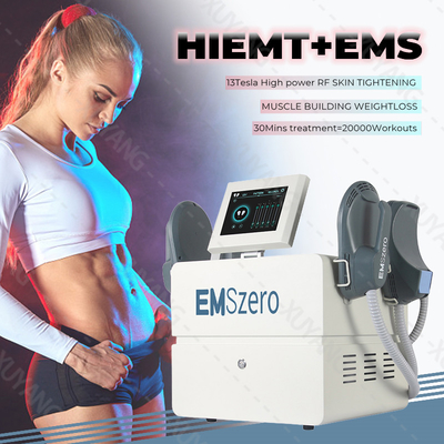 Portable 4 Handle dengan RF Membakar lemak Membangun otot Emslim Mini Body Sculpting EMS Butt Lifting Machine dengan RF