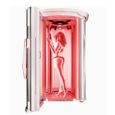 Hotsale Vertical Solarium Stand Up Tanning Bed Indoor Sunbed Machine Down Home Tanning Bed Booth Tanning Machine Solarium Sunbed untuk Tanning Kulit